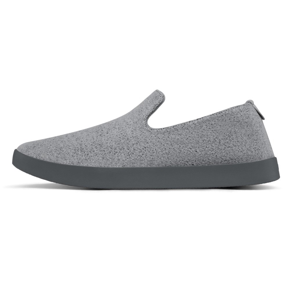 Allbirds Men\'s Slip-Ons Dark Grey - Wool Loungers - 73526HEGW